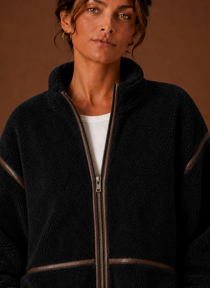 Teddy jas dames in sherpa – afbeelding 4