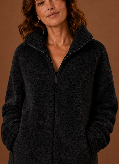 Fleece sherpa jas dames – afbeelding 4