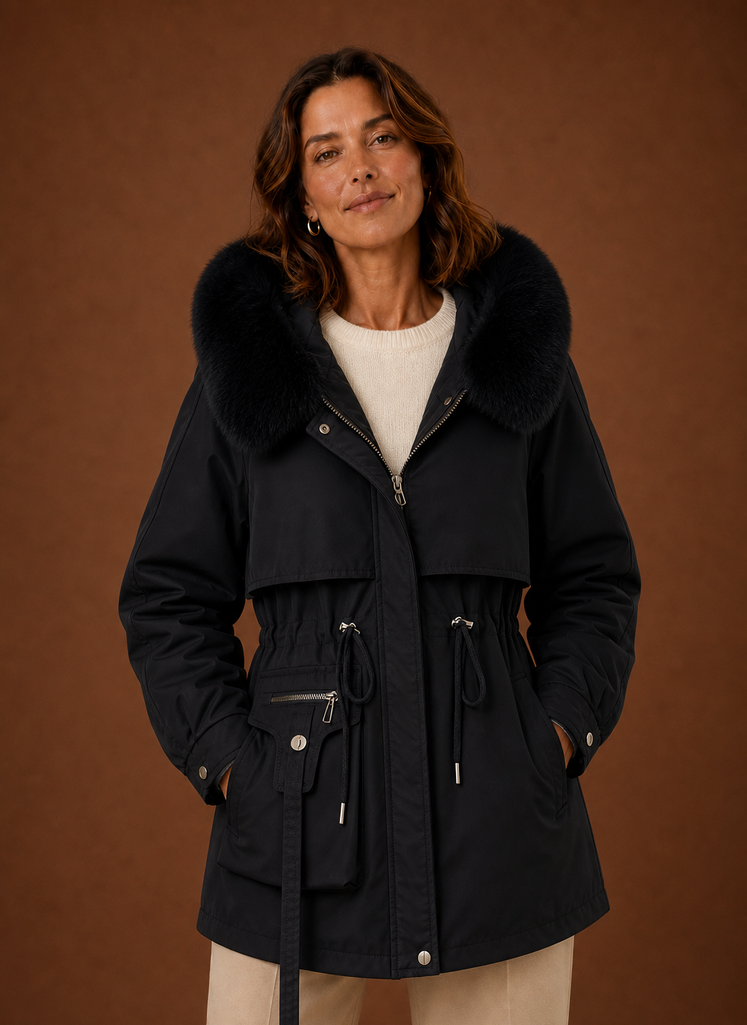 Parka dames met bontkraag – afbeelding 9
