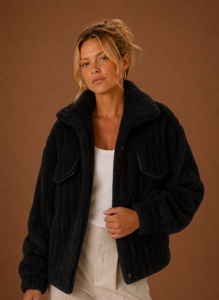 Oversized teddy jas dames – afbeelding 5