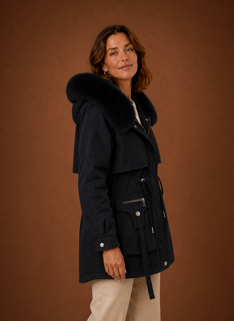 Parka dames met bontkraag – afbeelding 10