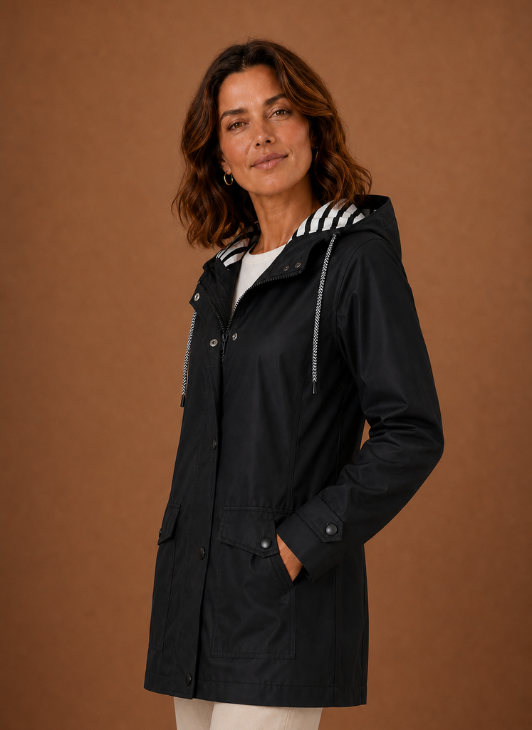 Trenchcoat dames met capuchon – afbeelding 2