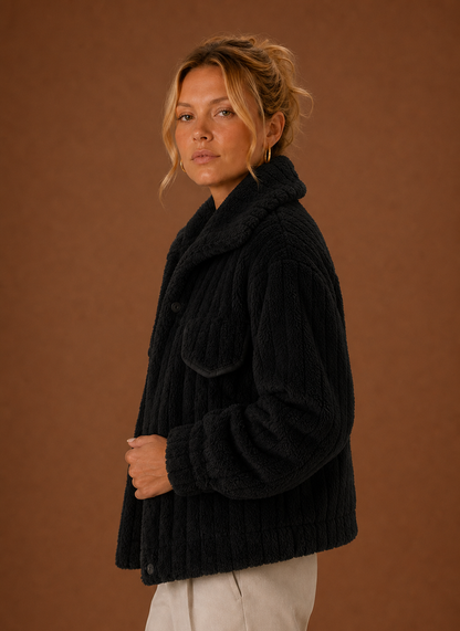 Oversized teddy jas dames – afbeelding 6