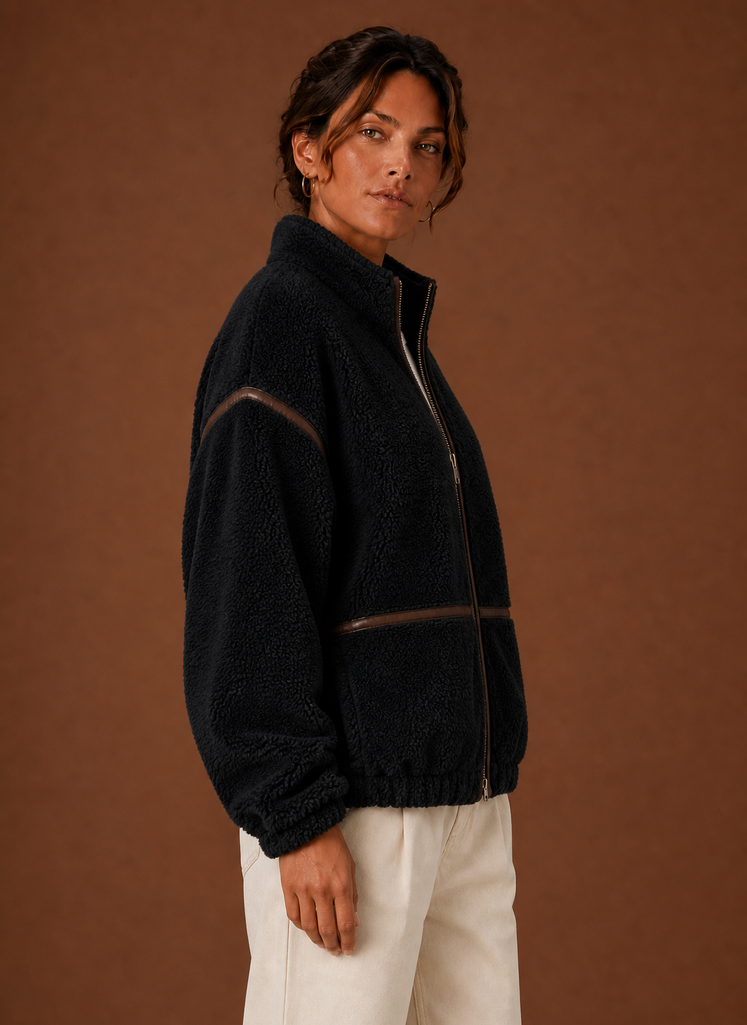 Teddy jas dames in sherpa – afbeelding 2