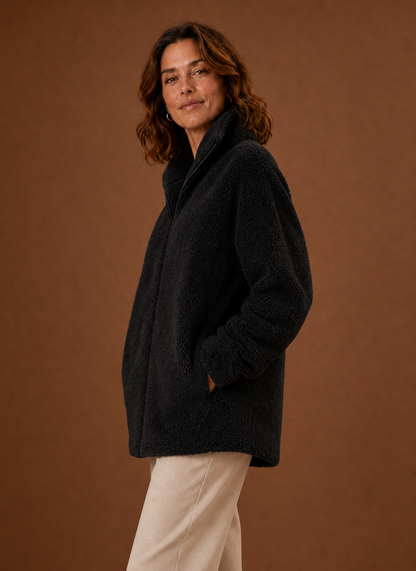 Fleece sherpa jas dames – afbeelding 2