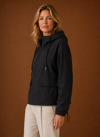 Licht windjack dames met capuchon – afbeelding 2