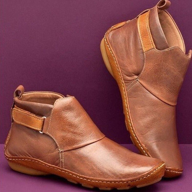 Comfortabele Enkellaarzen Dames – Laarzen met Steunzool & Schokdemping
