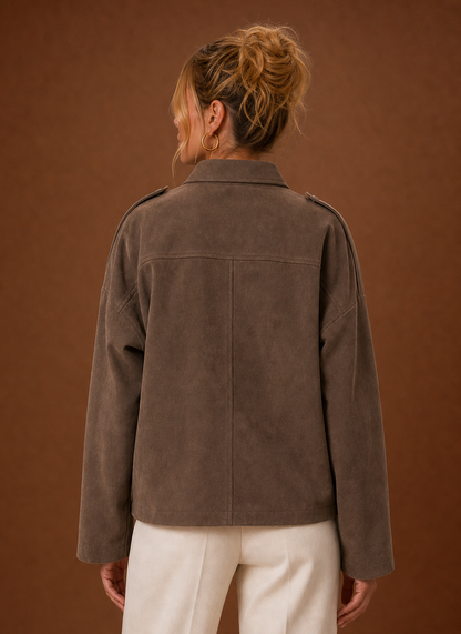 Oversized suede jas dames – afbeelding 8