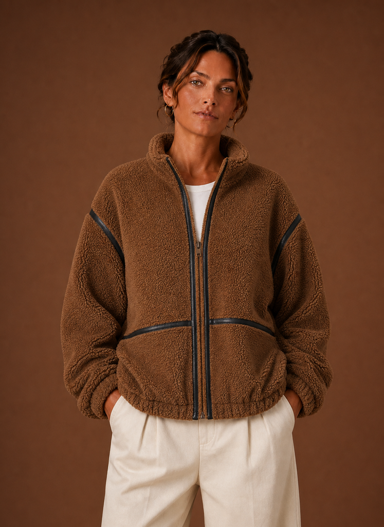 Teddy jas dames in sherpa – afbeelding 5