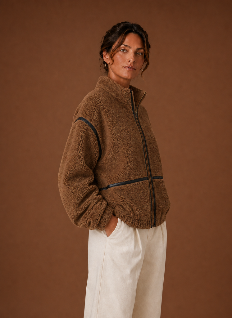 Teddy jas dames in sherpa – afbeelding 6
