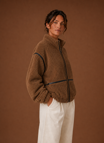Teddy jas dames in sherpa – afbeelding 6