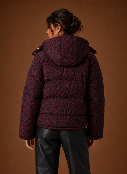 Pufferjas dames met luipaardprint – afbeelding 7