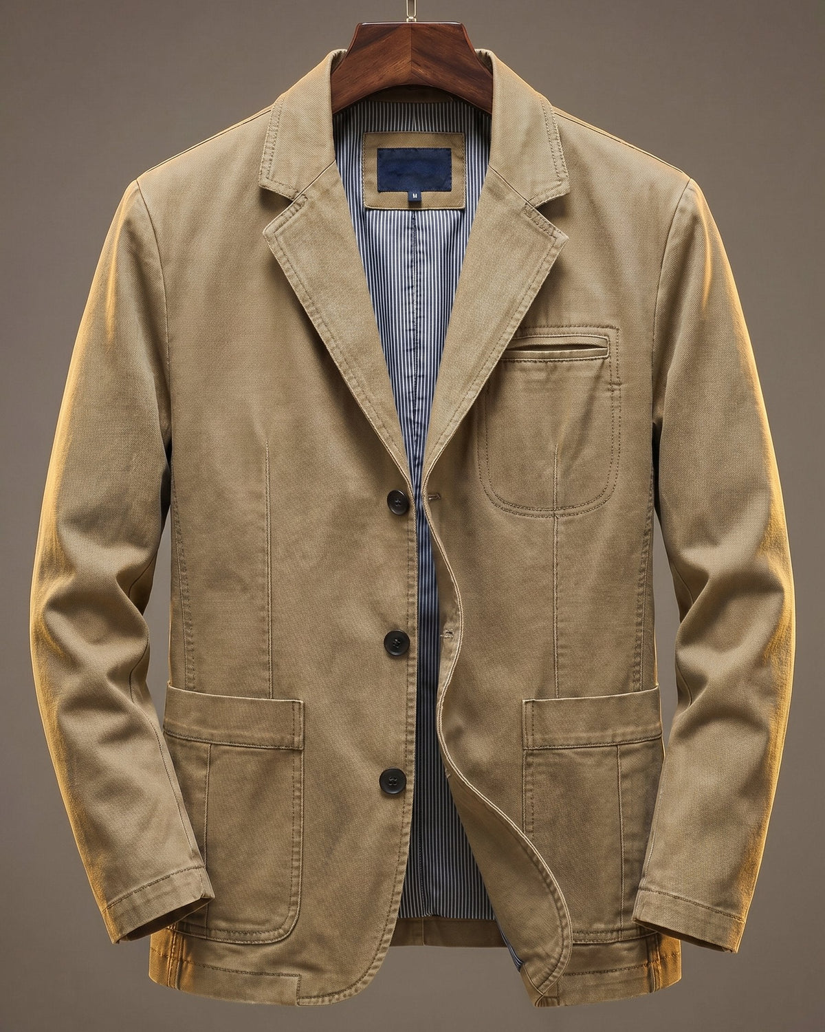Katoenen Blazer Dames – Getailleerd met Knopen, Casual Model