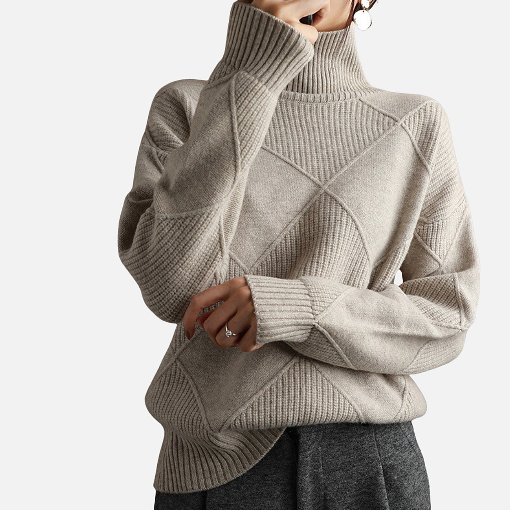 The Athletics Society | Women's Cashmere Turtleneck Sweater