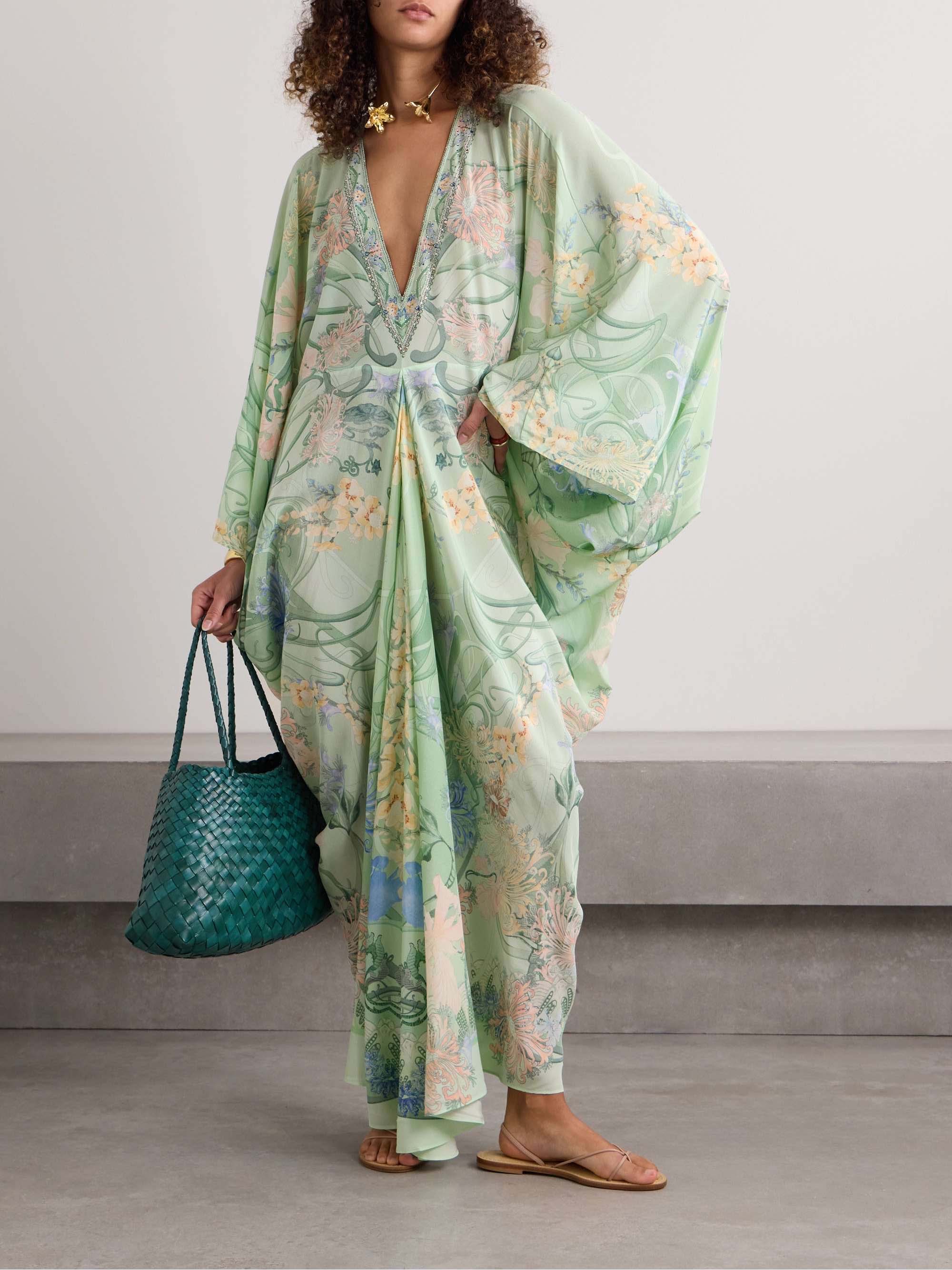 Oversized Midi-jurk met Bloemenprint en V-hals