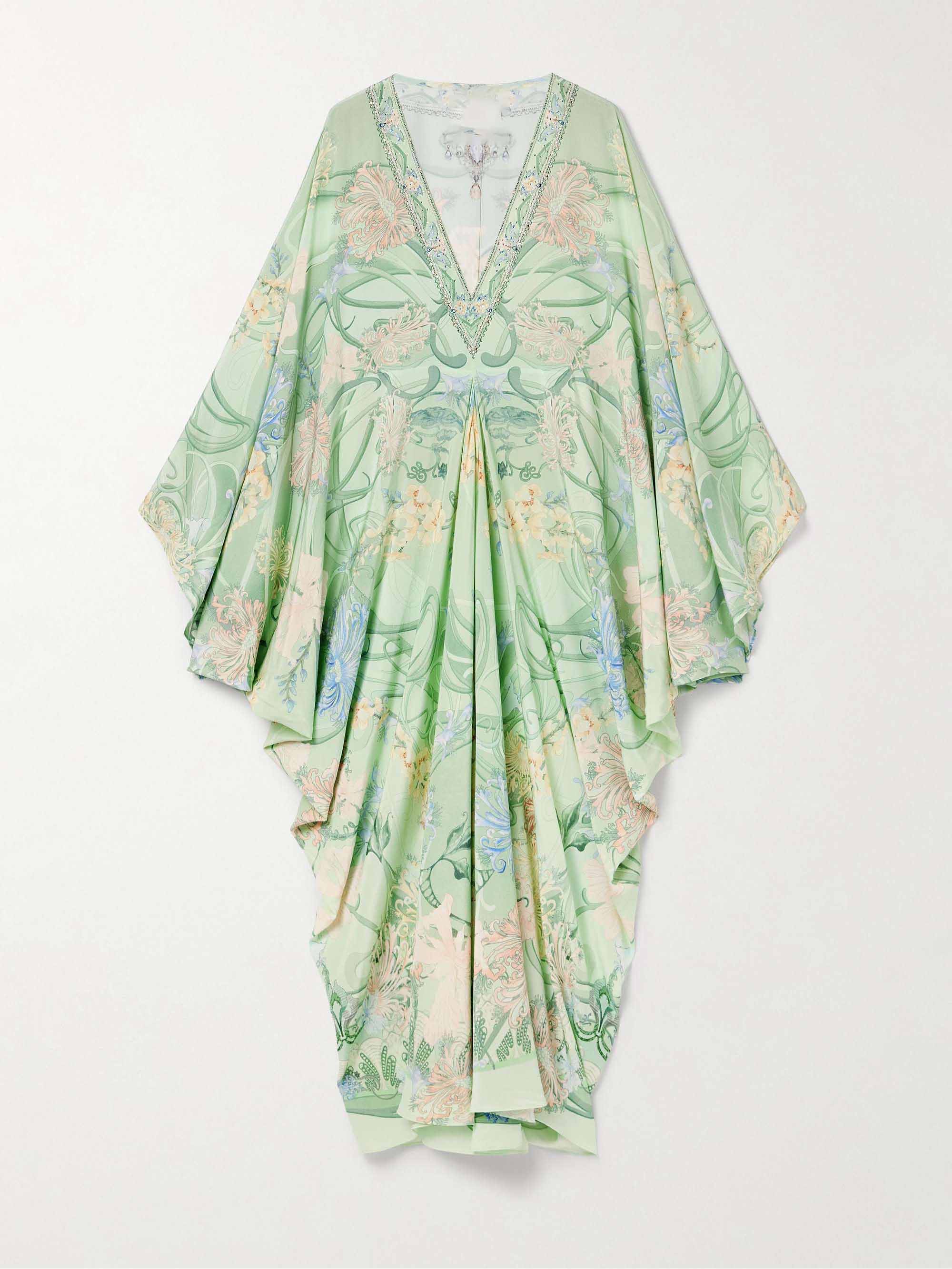 Oversized Midi-jurk met Bloemenprint en V-hals