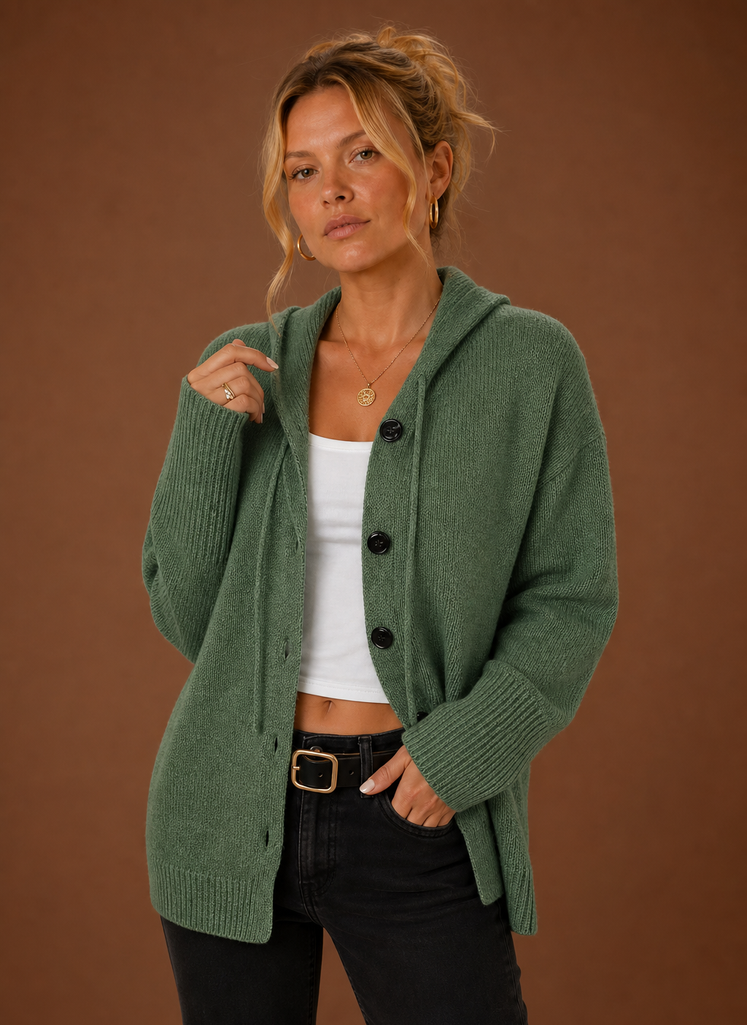 Oversized gebreid vest dames met knoopsluiting