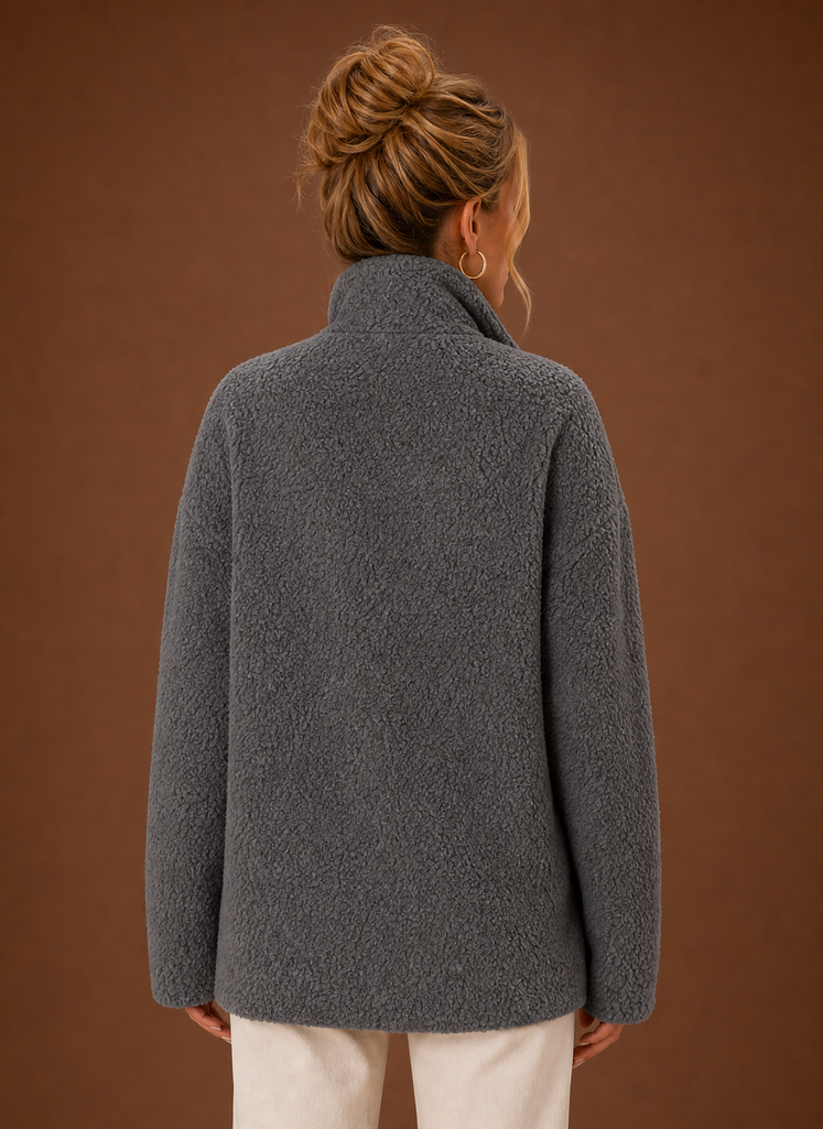 Sherpa teddy jas dames – afbeelding 3