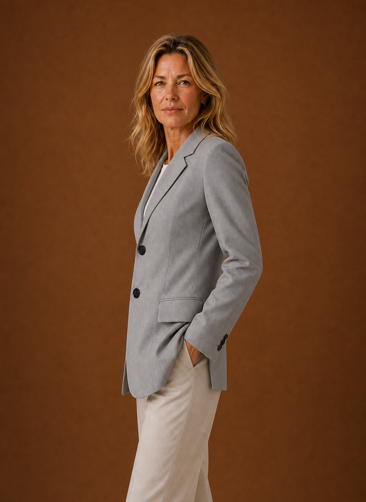 Lange getailleerde blazer dames – afbeelding 10