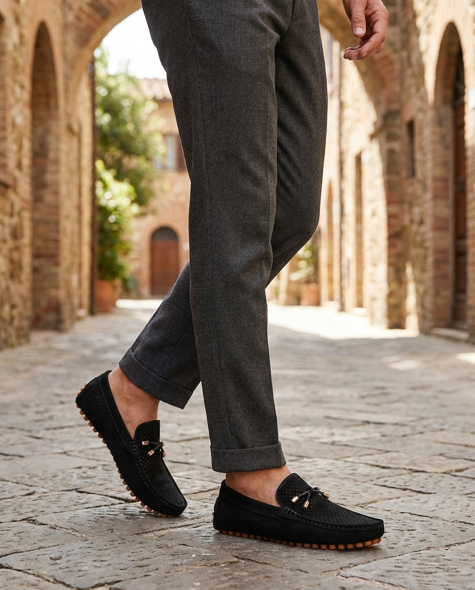 Vareno suede loafers - lifestyle