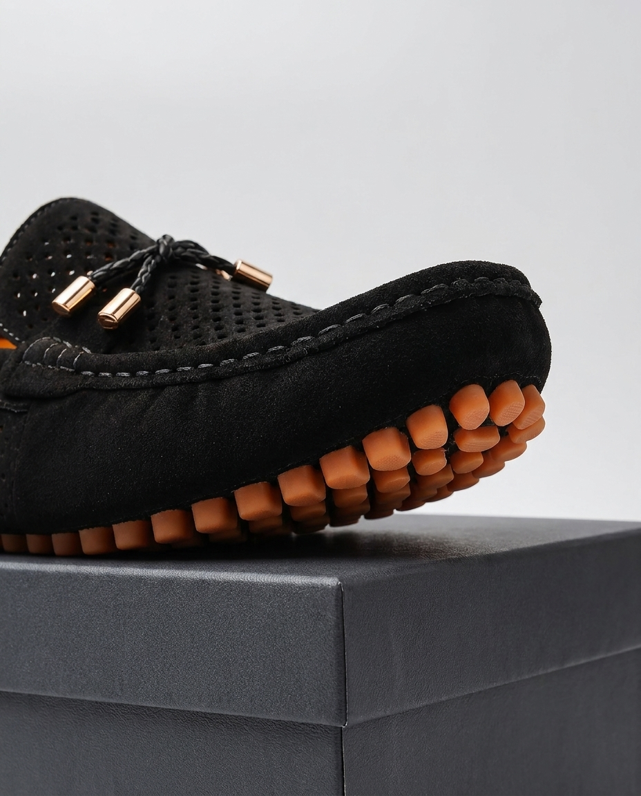 Vareno suede loafers - detail
