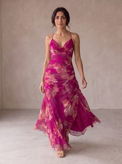 Giorgia | Midi-jurk met Bloemenprint