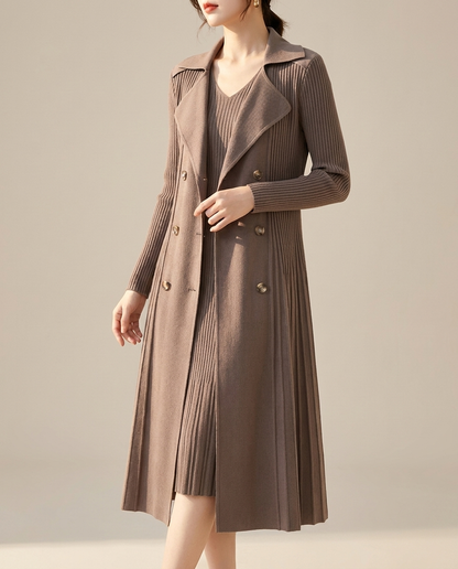 Pleated trench coat hero