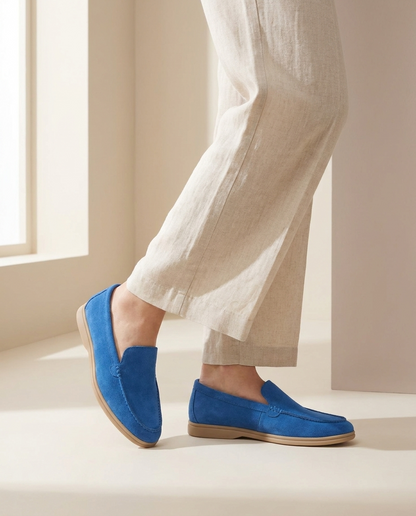 Suede loafers hero