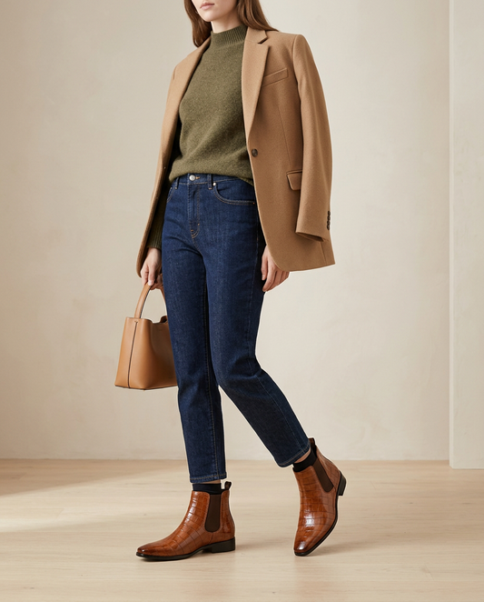 Chelsea boots dames croco – Romaccio
