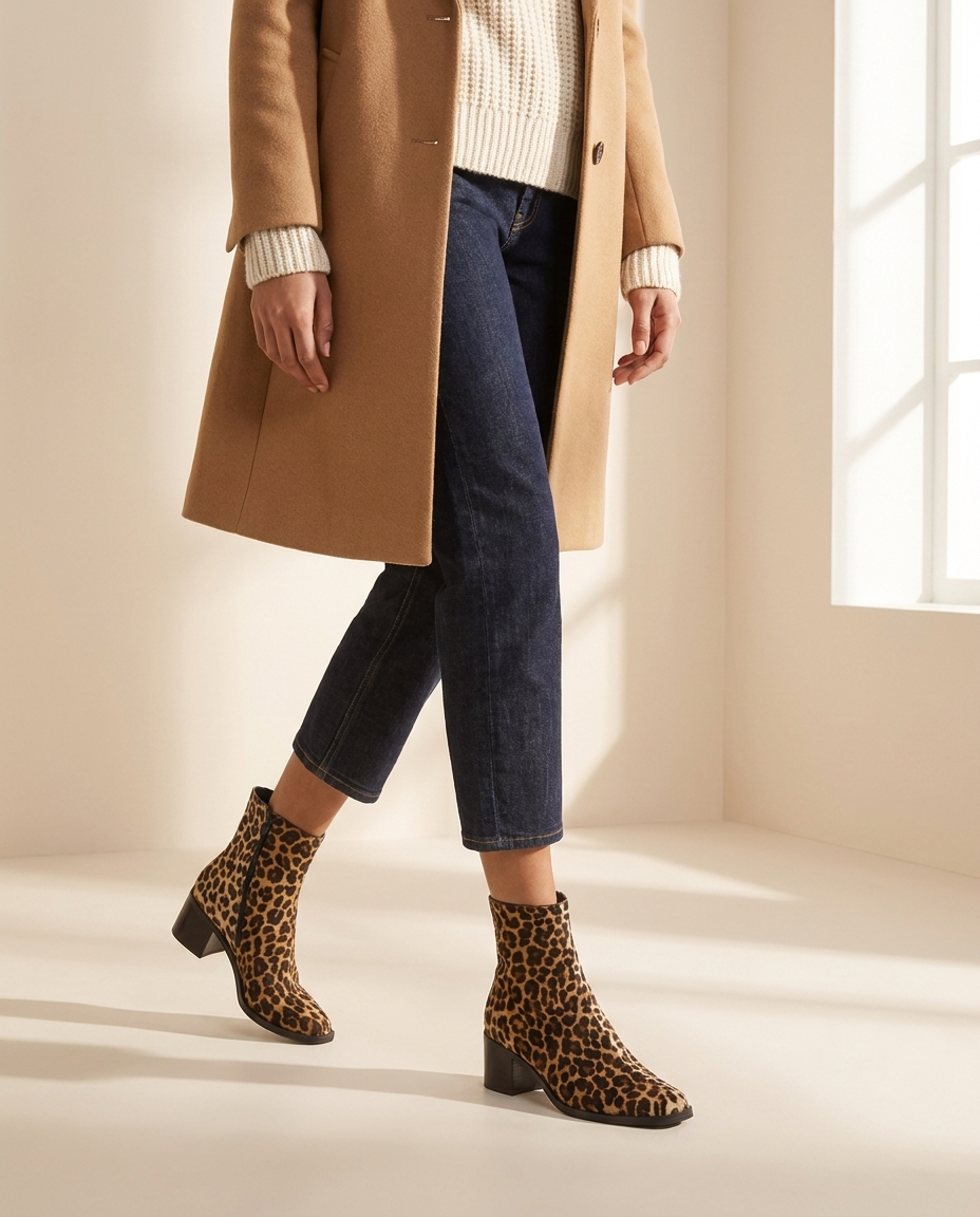 Jade leopard ankle boots hero