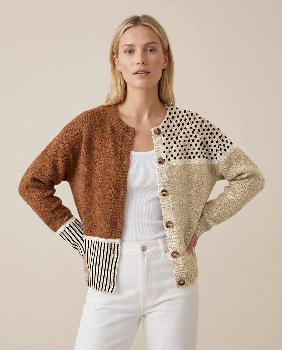 polka dot cardigan hero