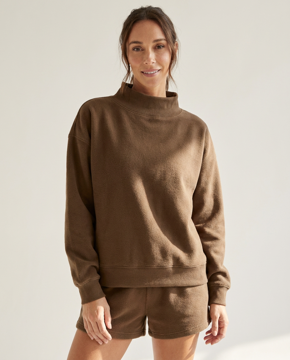 mock neck fleece hero