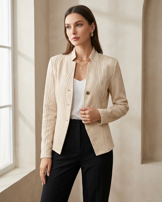 Gebreide blazer dames kabelgebreid – Romaccio