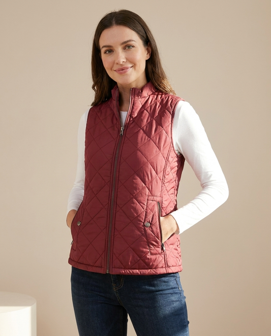 Bodywarmer dames gewatteerd met rits – Romaccio