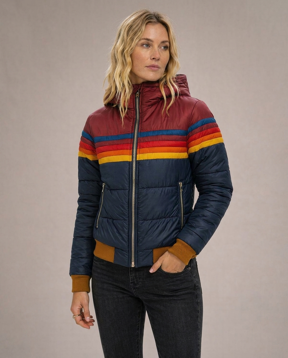 Gewatteerde jas dames retro – Romaccio