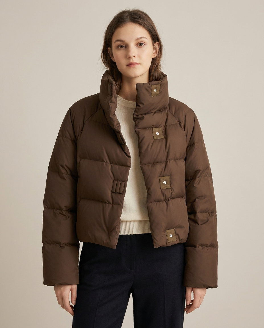 Gewatteerde parka dames met capuchon – Romaccio