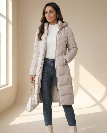 Lange donsjas dames met capuchon – Romaccio