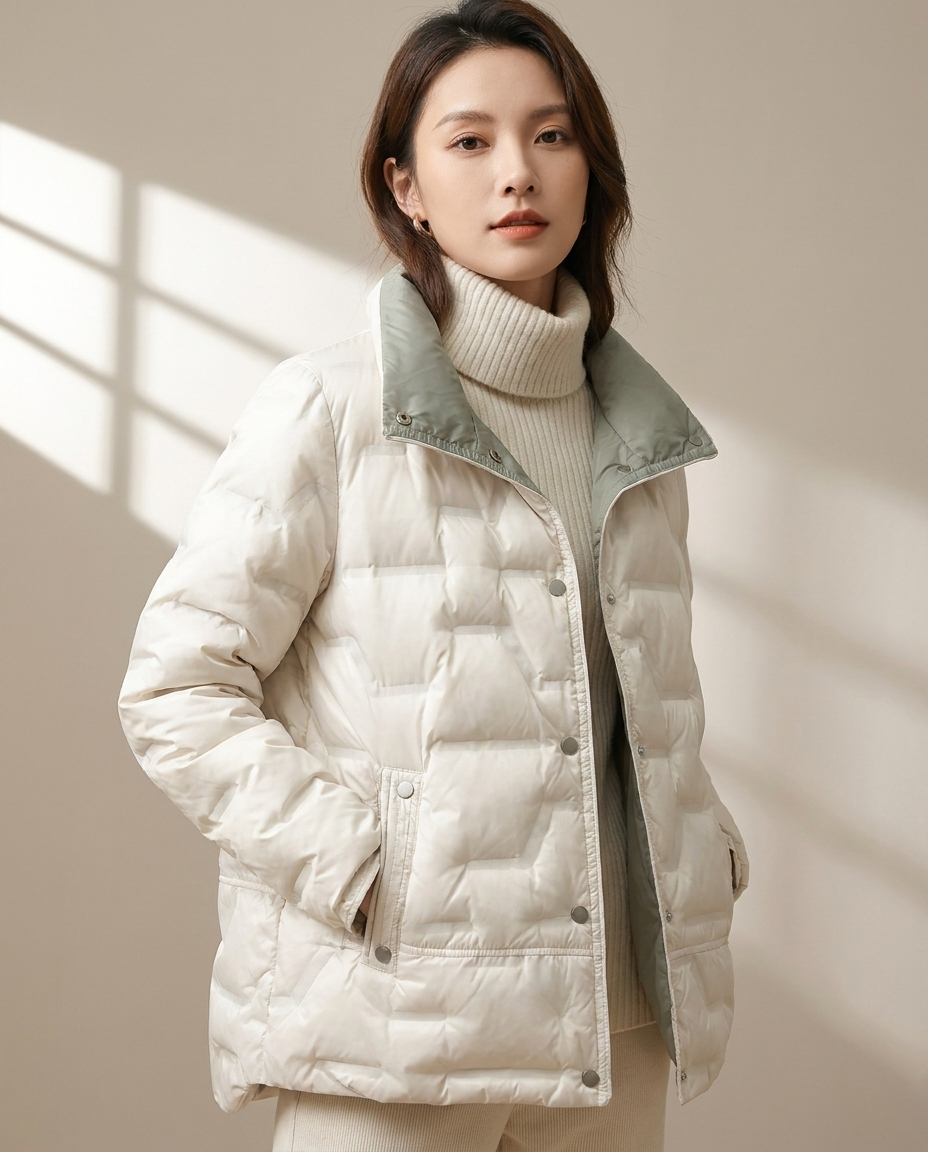 Puffer jas dames met capuchon – Romaccio