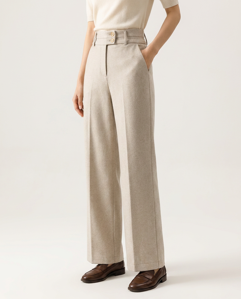 wide-leg wool trousers hero