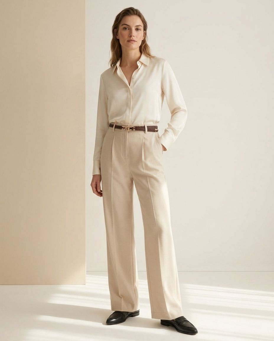 wide-leg wool trousers hero