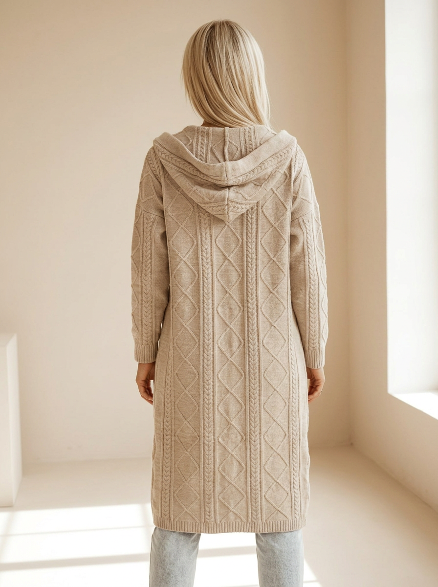 Vest dames met capuchon lang – Romaccio