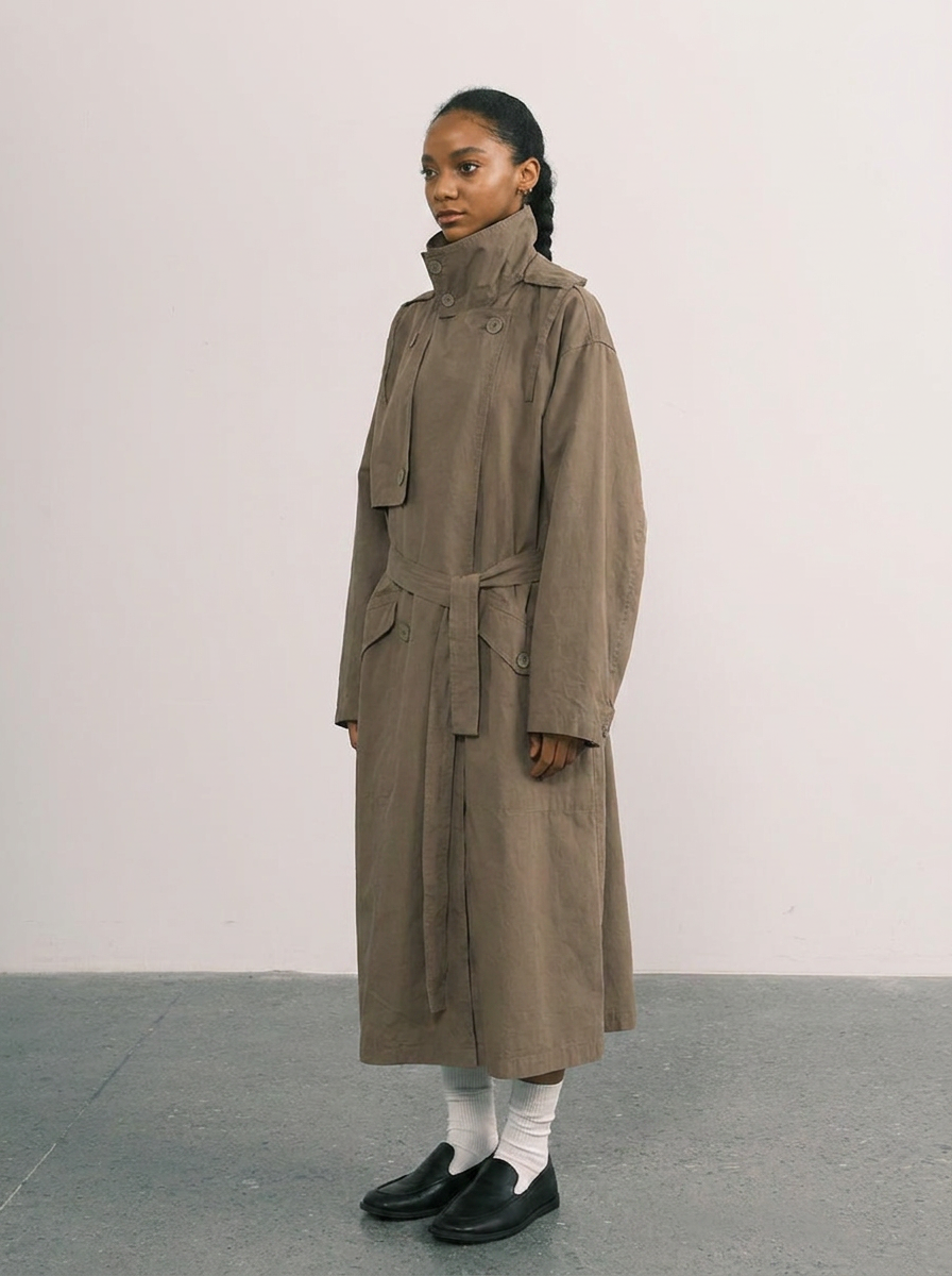 Katoenen trenchcoat dames oversized – Romaccio