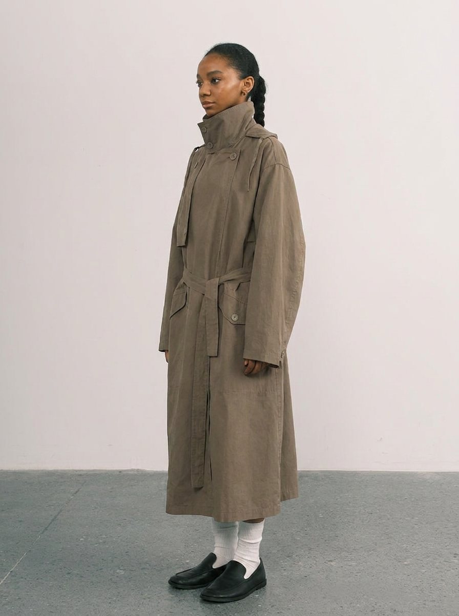 Katoenen trenchcoat dames oversized – Romaccio