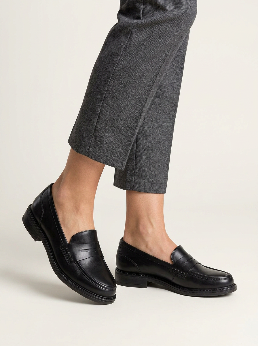 Comfortabele leren loafers dames – Romaccio