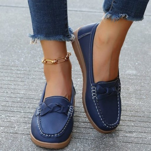Loafers Dames Soepel Leer – Comfortabele Instap Wandelschoenen, Zachte Mocassins