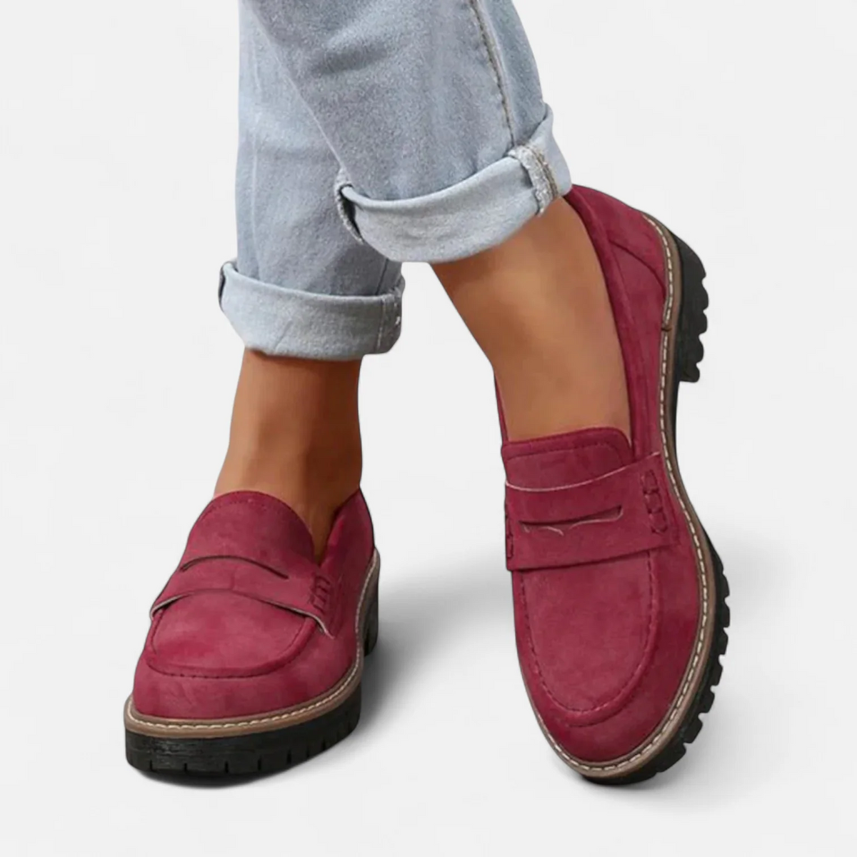 Comfortabele Loafers Dames met Hak – Instappers met Steunzool