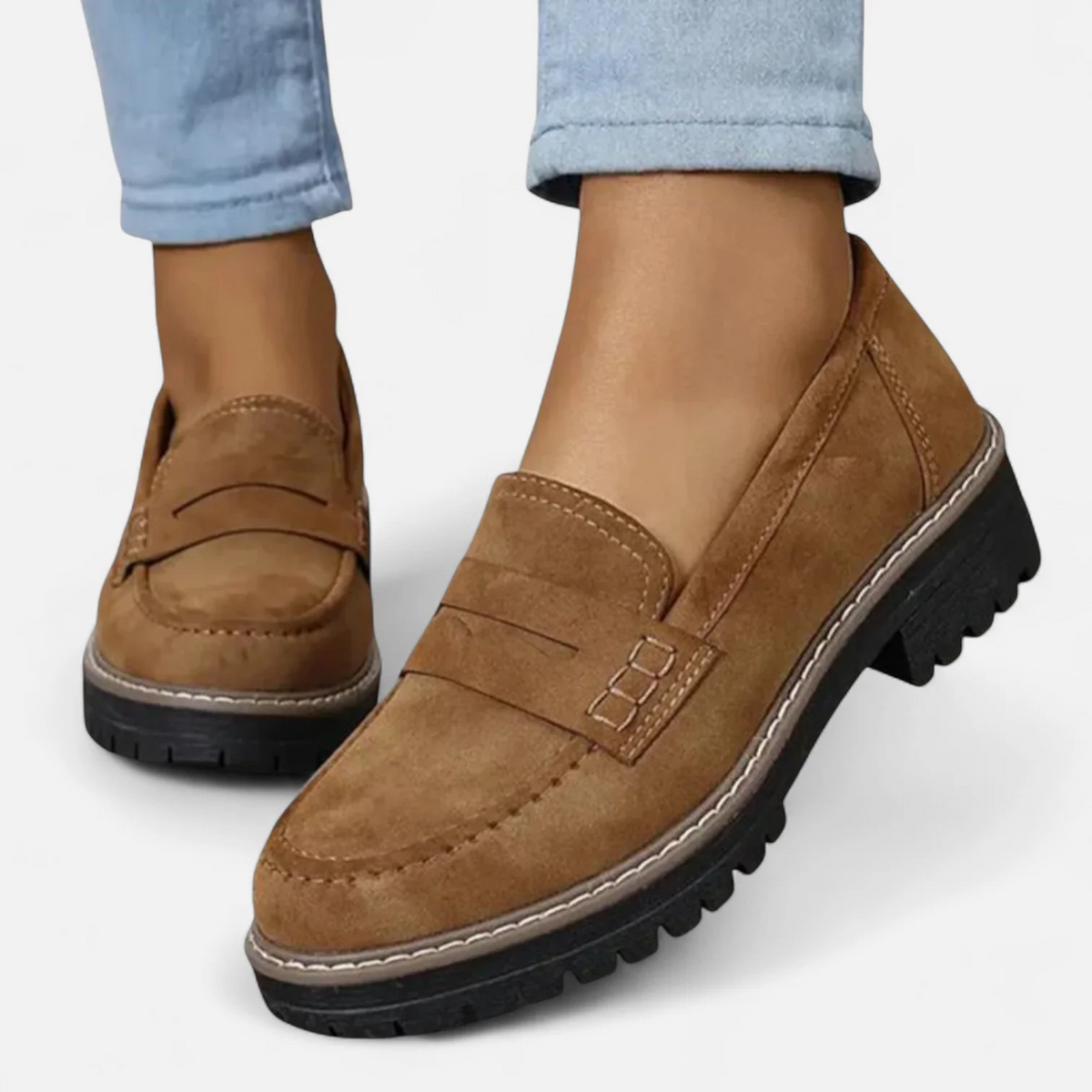 Comfortabele Loafers Dames met Hak – Instappers met Steunzool