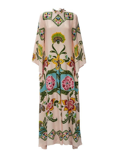 Vloeiende Maxi-jurk met Zonnige Bloemenprint