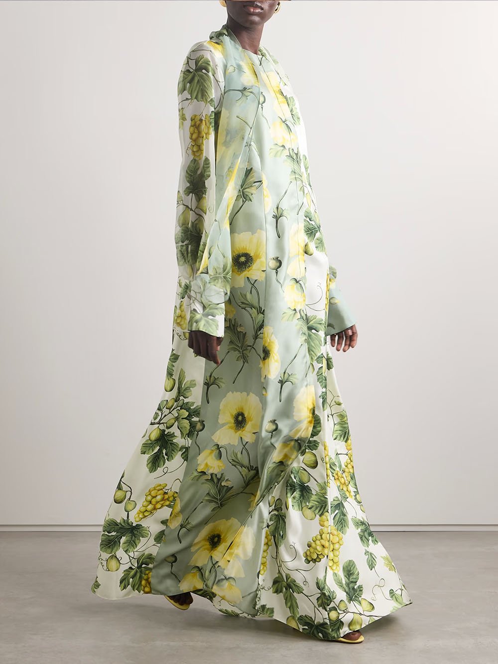 Maxi-jurk met Fijne Bloemen- en Fruitprint