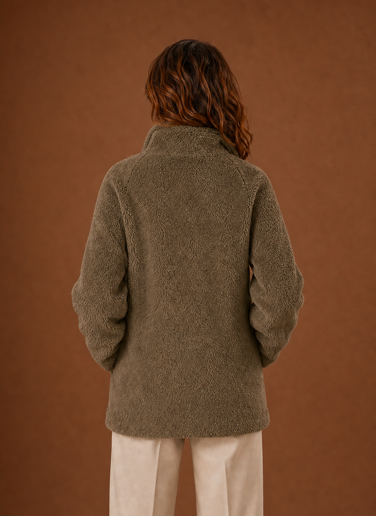 Fleece sherpa jas dames – afbeelding 11